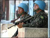 Soldados da ONU no Haiti