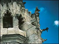 Close up of part of York Minster