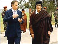 قذافی و بلر