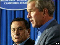 حسنی مبارک و جورج بوش