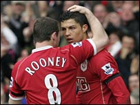 وین رونی و کریستیانو رونالدو