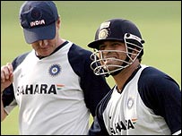 تندولکر اور ٹیم کے فِزیو جان گلوسٹر