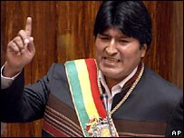 O presidente da Bolívia, Evo Morales