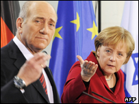 مرکل و اولمرت 