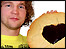 Simon Morgan and his giant biscuit