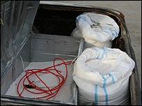 مواد انفجاری جاسازی شده در یک موتر