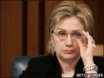 A senadora Hillary Rodham Clinton