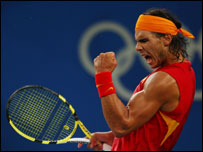 Nadal na final olímpica em Pequim. Foto: Clive Brunskill/Getty Images