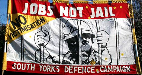 South Yorkshire Defence Campaign: Jobs not Jail banner