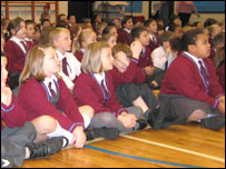 Pupils at St Wilfrid's Primary School, Tunstall