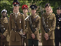 Captain Sanderson at the Passing Out Parade