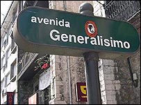 Placa de rua na Espanha