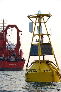 bóia do sistema de alerta de tsunami