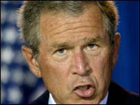 O presidente americano, George W. Bush