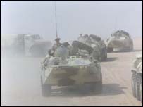 इराक़ युद्ध के दौरान अमरीकी टैंक