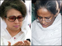 पूर्व प्रधानमंत्री ख़ालिदा ज़िया और शेख हसीना