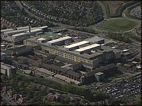 Royal Derby Hpsoital from the air