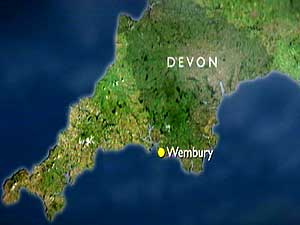 Wembury location map