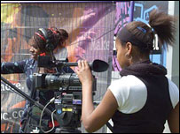 Film making at a Blast workshop