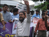 Journalists protesting press freedom (Library photo)