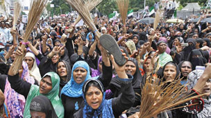 چننئی میں مظاہرین 