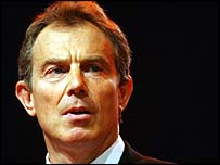 O primeiro-ministro britânico, Tony Blair