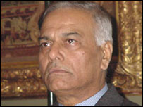 भारतीय विदेश मंत्री यशवंत सिन्हा