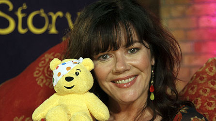 Josie Lawrence and Pudsey (image: BBC/Angela Young)
