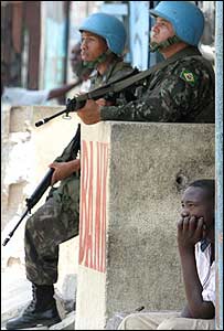 Soldados brasileiros no Haiti