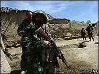 سربازان افغان در جنوب افغانستان