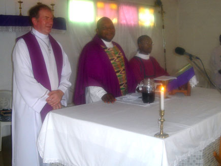 Altar party at St James' Anglican church