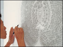 Pak-Keung Wan working on his art