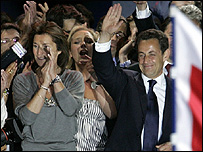 سارکوزی و همسرش