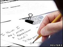 Bilhete de Bush a Condoleezza Rice durante cúpula da ONU (foto: Reuters)