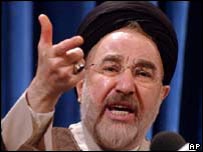 O presidente do Irã, Mohammed Khatami