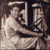 Bernard driving a jeep, Japan