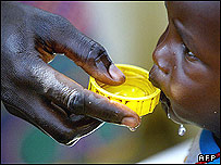 Darfur'da bir mülteci çocuk