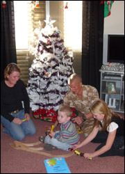 Corporal Spencer Pinch and his family