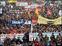 Grevistas em Marseille