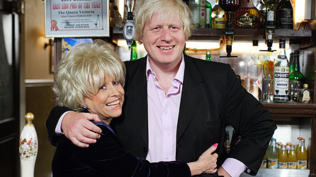 Boris Johnson and Barbara Windsor