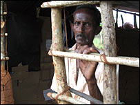 A resettled man in Kudakachchakodiya (photo: Dinasena Rathugamage)