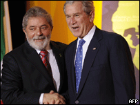 Luiz Inácio Lula da Silva e George W. Bush