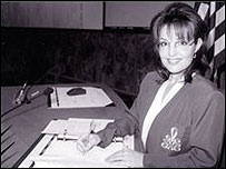 Sarah Palin em foto tirada ainda na década de 90