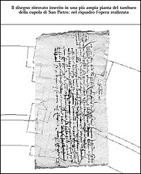 Esboço de Michelangelo na página do 'L'Osservatore Romano'