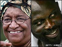 Ellen Johnson Sirleaf ve George Weah