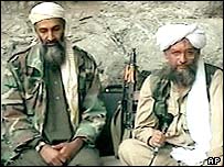 ओसामा बिन लादेन के साथ ऐमन अल ज़वाहिरी