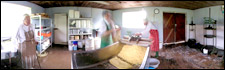 Inside the cheese shed at Smart's Farm in Churcham