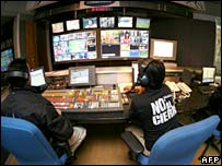 Funcionários trabalhando na RCTV