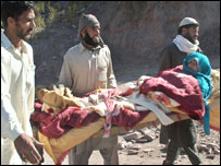 بالاکوٹ میں ایک زخمی عورت