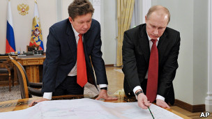 Олексій Міллер і Володимир Путін